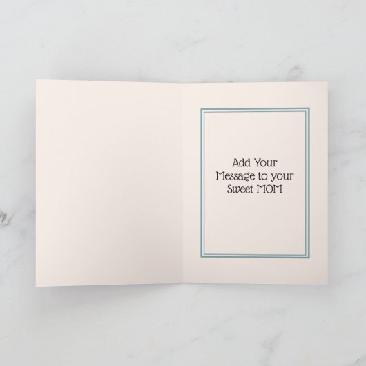 Bohoフローラピンクマザーズの日 カード (内部)