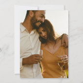 Bohoフローラフォト秋の結婚式日付の保存 セーブザデート (裏面)