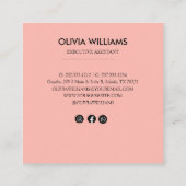 Bohoフローラフラワーズスクエア名刺 スクエア名刺 (裏面)