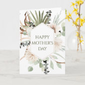 Bohoフローラフレームマザーズデイ カード (黄色い花)