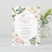 Bohoフローラフレーム写真医科卒業パーティー 招待状 (スタンド正面)