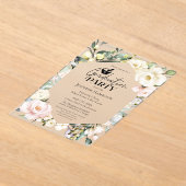 Bohoフローラフレーム写真薬学院卒業 アクリル招待状 (レイダウン)