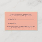 Bohoフローラフレーム – Navy Blue Refer A Friend 紹介カード (裏面)