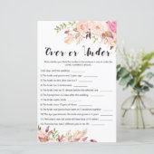 Bohoフローラブライダルシャワーゲーム – 上または下 (スタンド正面)