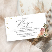 Bohoフローラブライダルシャワーレシピ要求 エンクロージャーカード