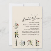 Bohoフローラブライダルシャワー招待 招待状 (正面)