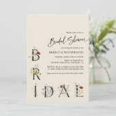 Bohoフローラブライダルシャワー招待 招待状 (スタンド正面)