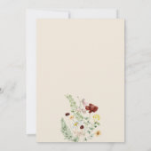 Bohoフローラブライダルシャワー招待 招待状 (裏面)