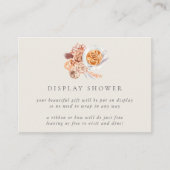 Bohoフローラブライダルシャワー表示シャワー エンクロージャーカード (正面)