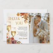 Bohoフローラブランチ&バブリーブライダルシャワー写真 サンキューカード (正面)