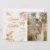 Bohoフローラブランチ&バブリーブライダルシャワー写真 招待状 (正面)