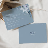 Bohoフローラブルー結婚の詳細エンクロージャカード エンクロージャーカード