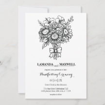 Bohoフローラブーケとリボンハンドスティング