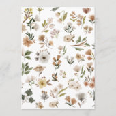 Bohoフローラベイビーシャワー予測とアドバイス アドバイスカード (裏面)