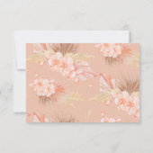 Bohoフローラベビーガールが本を持ってくる 招待状 (裏面)