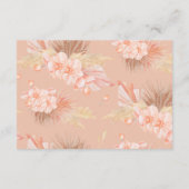 Bohoフローラベビーガールシャワーおむつラッフルエンクロス エンクロージャーカード (裏面)