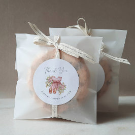 BohoフローラベビーガールシャワーサンキュークラシックRou ラウンドシール