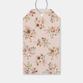 Bohoフローラベビーシャワーありがとう ギフトタグ (裏面)