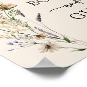 Bohoフローラベビーシャワーポスター ポスター (角)