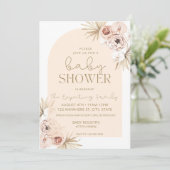 Bohoフローラベビーシャワー 招待状 (スタンド正面)