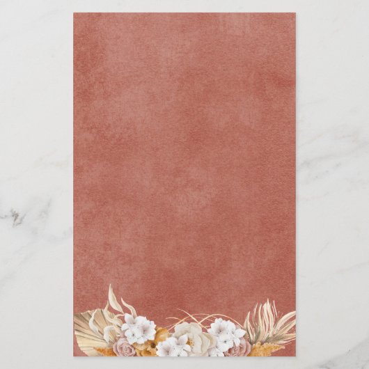 Bohoフローラベビーワードスクランブルベビーシャワーゲーム (裏面)