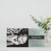 Bohoフローラペイズリーエレガント誕生発表 案内状 (スタンド正面)