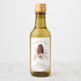 Bohoフローラモダンアイスクリームポップシクル赤ちゃんシャワー ワインラベル