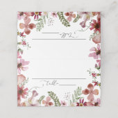 Bohoフローラモダンテーブル番号座席表 プレイスカード (外部開封)