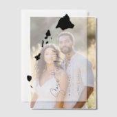 Bohoフローララインアートテラコッタアーチ日付を保存 ベラム紙招待状 (オフセット (カップル))