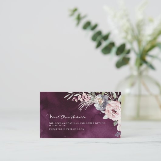 Bohoフローララス結婚トのWebサイト挿入カード プレイスカード (スタンド正面)