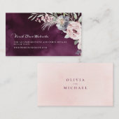 Bohoフローララス結婚トのWebサイト挿入カード プレイスカード (正面/裏面)