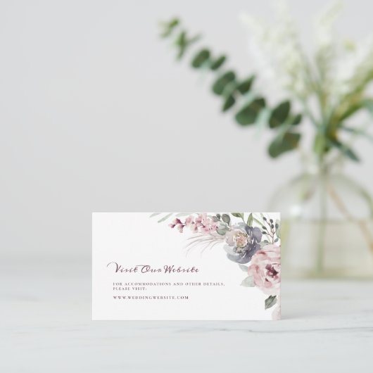 Bohoフローララス結婚トのWebサイト挿入カード プレイスカード (スタンド正面)