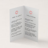 Bohoフローラリッププロダクトディストリビューターのヒントとトリック 名刺 (内部)