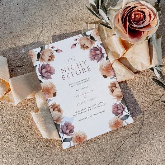 Bohoフローラリハーサル前の夜 招待状