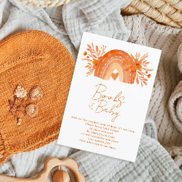 Bohoフローラレインボーオレンジが本を持ってくる エンクロージャーカード