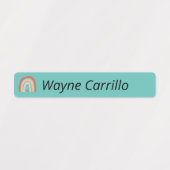 Bohoフローラレインボーパーソナライズされたネームのラベル ラベル (デザイン2)