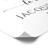 BOHOフローラ乾燥ヤシの葉ウェルカム結婚ズ ポスター (角)