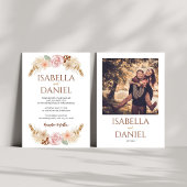 Bohoフローラ写真ボヘ素朴ミアンエレガントな結婚式 招待状