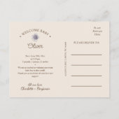 Bohoフローラ写真誕生発表葉書 案内ポストカード (裏面)