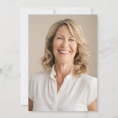 Bohoフローラ写真50誕生日 招待状 (裏面)