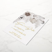 Bohoフローラ冬素朴植物保存日 箔招待状 (回転した状態)