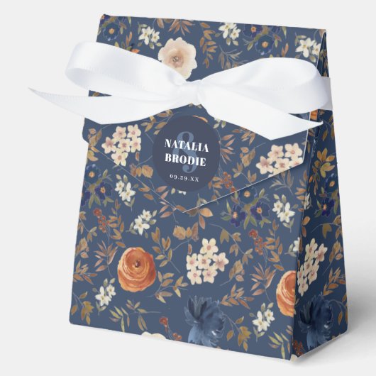 Bohoフローラ名結婚日付 フェイバーボックス (正面)