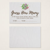 Bohoフローラ多肉的な推測キスカードの数 (正面&裏面)