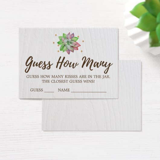 Bohoフローラ多肉的な推測キスカードの数 (デスク)