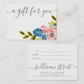 Bohoフローラ小口商品券 ノートカード (正面/裏面)