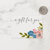 Bohoフローラ小口商品券 ノートカード (正面/裏面インサイチュ)