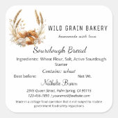 Bohoフローラ小麦原料粉パンコテージ法食品 スクエアシール (正面)