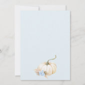 Bohoフローラ少年リトルカボチャ赤ちゃんシャワー 招待状 (裏面)