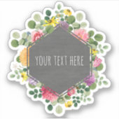 Bohoフローラ幾何学ラベルシール シール (正面)