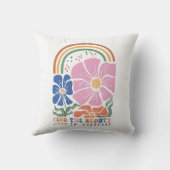 Bohoフローラ引用文「フィン・ザ・美しい」 クッション (裏面)